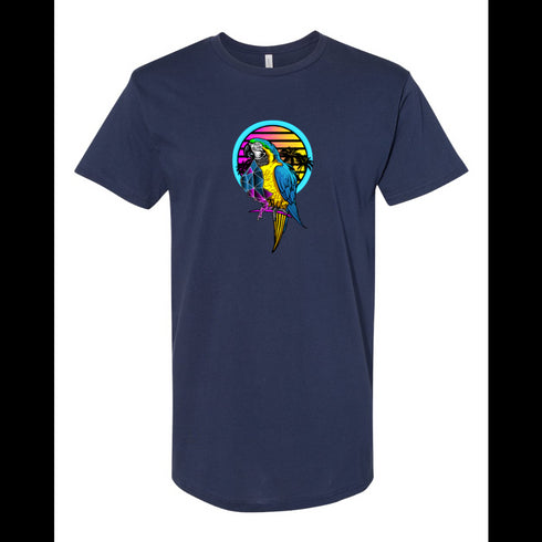BELLA CANVAS MEN'S LONG BODY URBAN TEE 3006 Sunset Parrot,Funny Parrot Wall Art